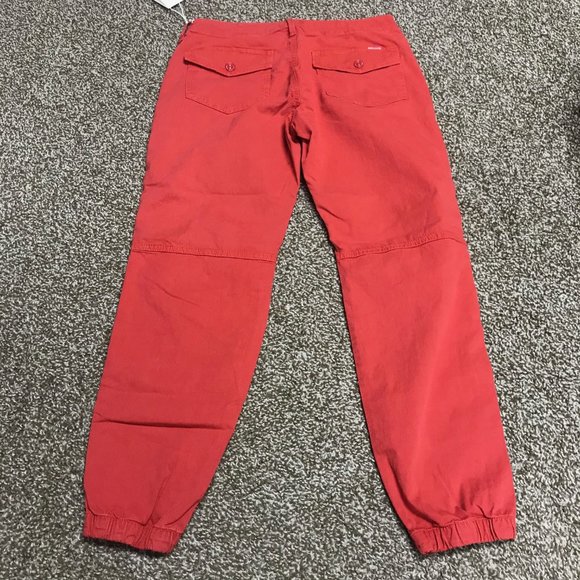 NWT Mother No Zip Misfit Pants Red Size 26 Joggers - Picture 7 of 8
